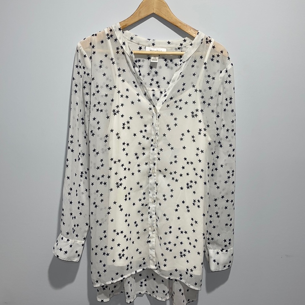 Motherhood Maternity size large long sleeve blouse top